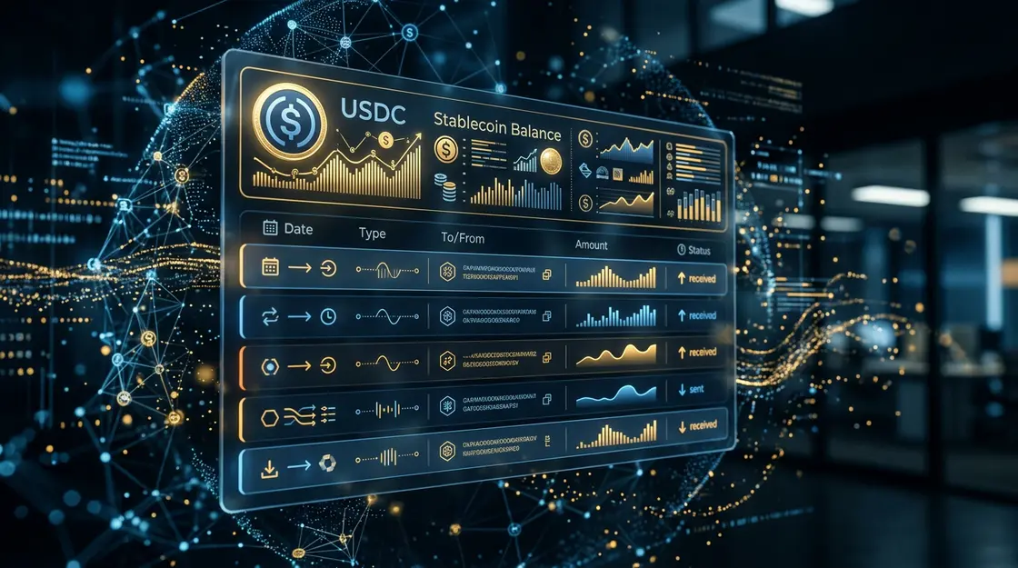 Digitale Stablecoin-Wallet-Oberfläche für autonome KI-Agenten-Zahlungen