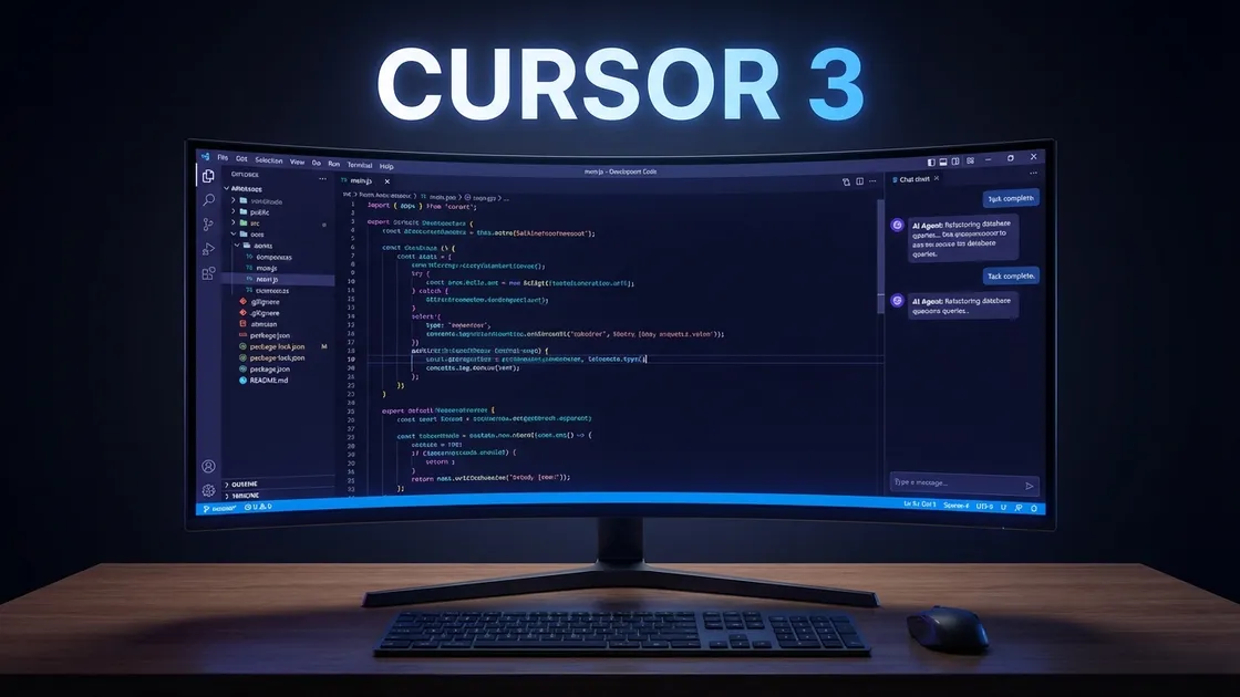 Cursor 3 IDE Dark Mode Interface