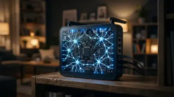 Edge AI Smart Home Router mit lokaler KI-Verarbeitung und Datenschutz