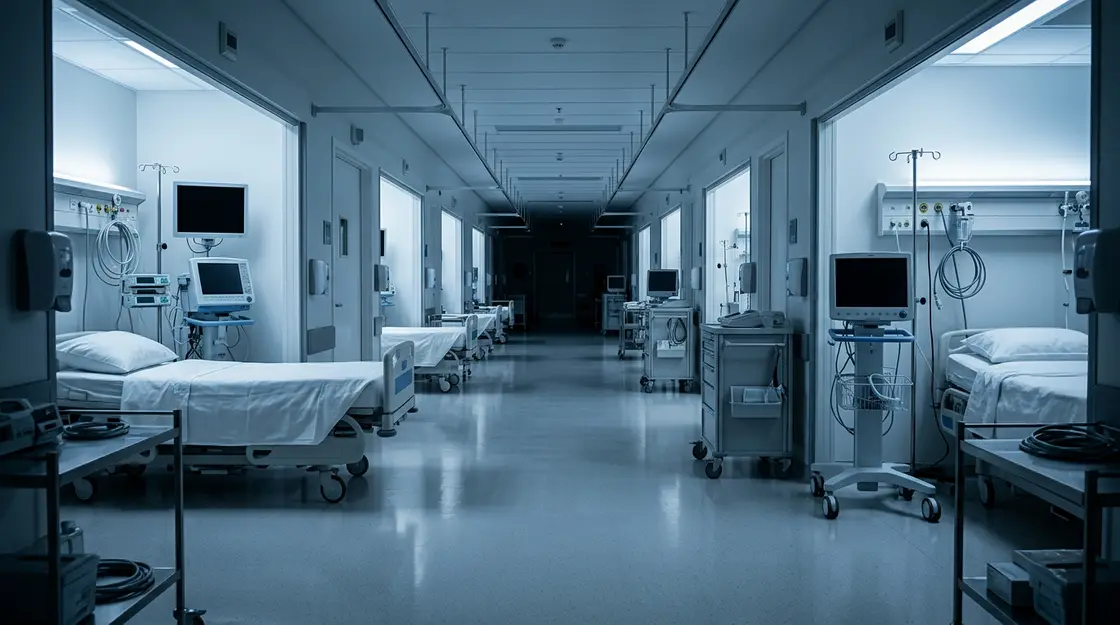 Leere Intensivstation als Symbol für sinkende Corona-Patientenzahlen 2026