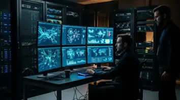 KI Cybersecurity Dashboard mit SIEM Bedrohungserkennung und IT Sicherheit Automatisierung