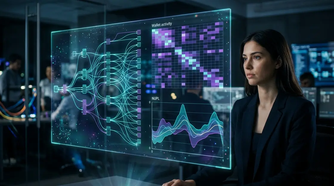 Krypto Analyse On-Chain-Metriken mit Blockchain-Transaktionsdaten und NUPL-Indikator