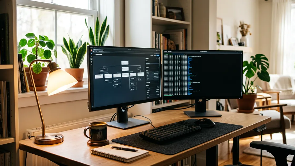 Desktop mit Dashboard auf dem Monitor