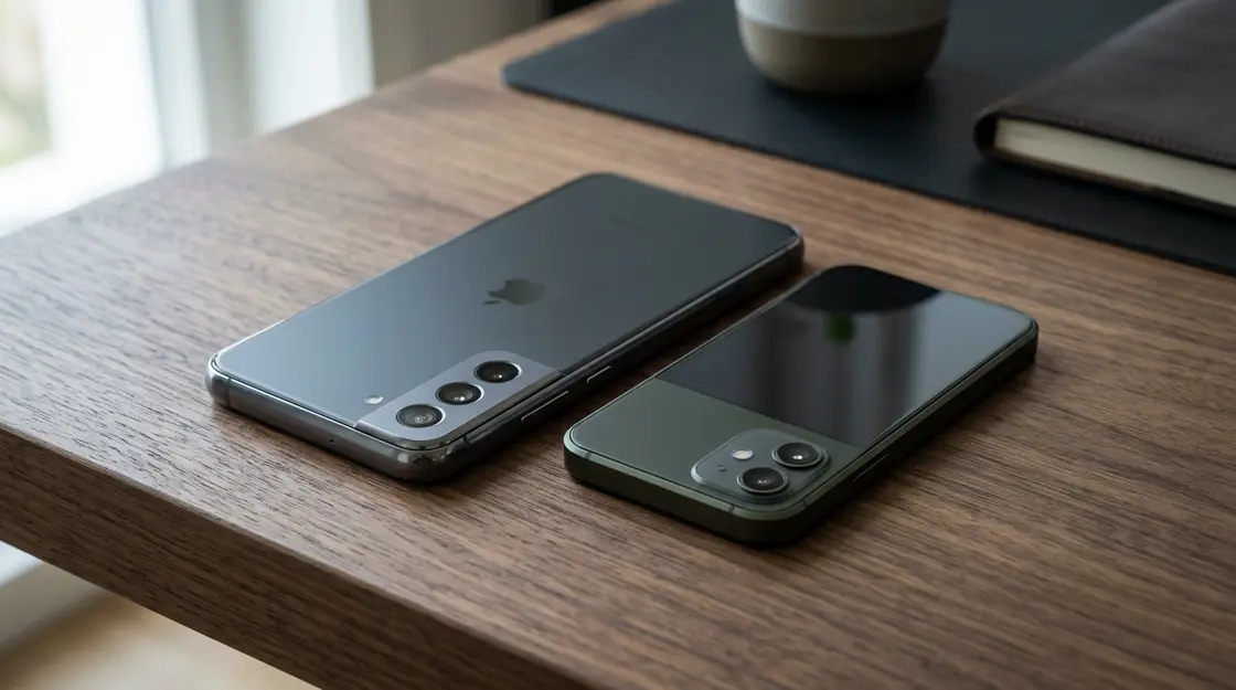 WhatsApp Kinder-Konto Datenschutzeinstellungen auf zwei Smartphones nebeneinander