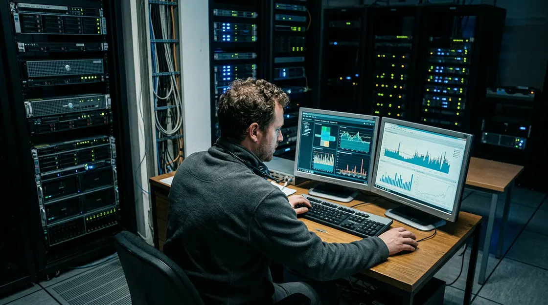 IT-Sicherheitsanalyst überwacht Deepfake-Phishing-Angriffe auf Banking-Systeme