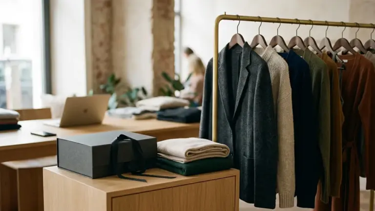 Breuninger Online-Shop Titelbild mit Premium-Mode und Online-Shopping-Szene (Symbolbild)