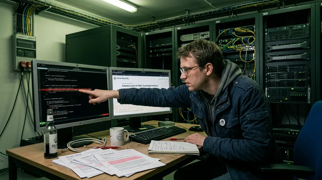 Browser-Sicherheit, Sicherheitslücke – Sicherheitsforscher analysiert Browser-Exploit-Kette am Workstation-Terminal