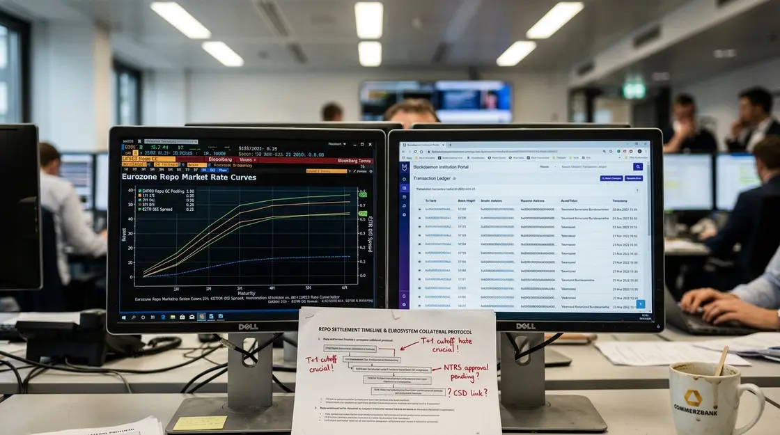Trading Desk mit Repo-Markt Kurven und DLT Settlement Interface für Wholesale CBDC