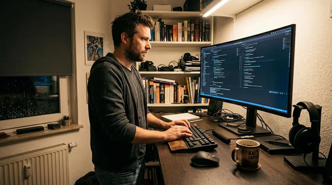 Entwickler arbeitet mit KI-Coding-Tools an neuer App für den App Store