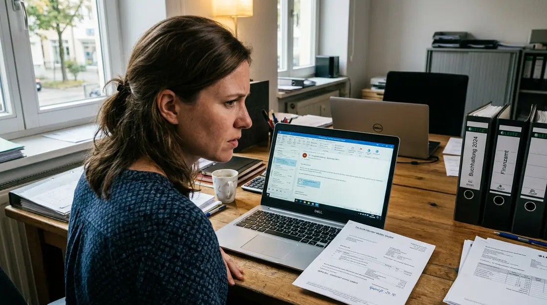 Buchhalterin öffnet verdächtige Phishing-Mail mit Malware-Anhang im KMU-Büro