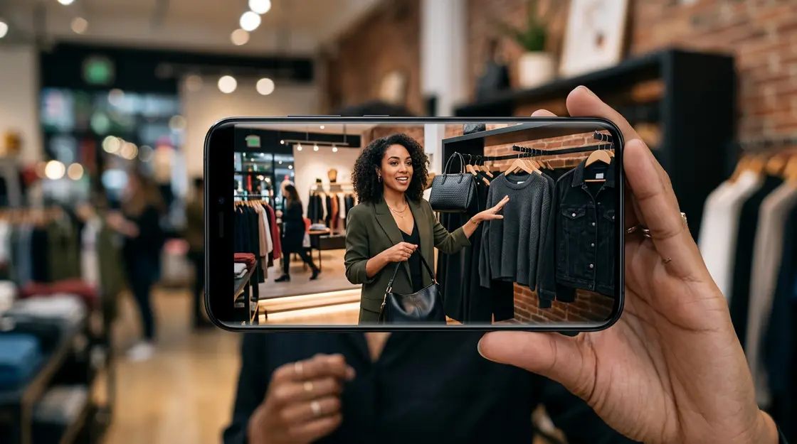 TikTok Shop Live-Shopping-Stream: Creator präsentiert Produkte für Retail-Händler