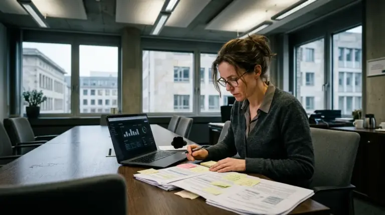 Vibe Coding, KI-Sicherheit – Compliance-Expertin prüft Vibe-Coding-Sicherheitsberichte im Behördenbüro