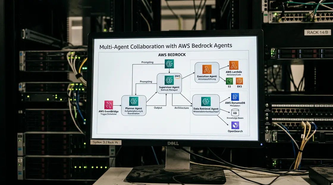 AWS Multi-Agent Collaboration Architektur mit Supervisor- und Sub-Agents