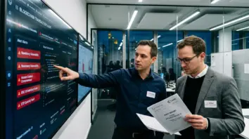 Blockchain Sicherheit, ETF, Smart Contracts – Finanzanalysten prüfen Blockchain-Sicherheitslücken in ETF-Smart-Contracts auf einem Audit-Dashboard