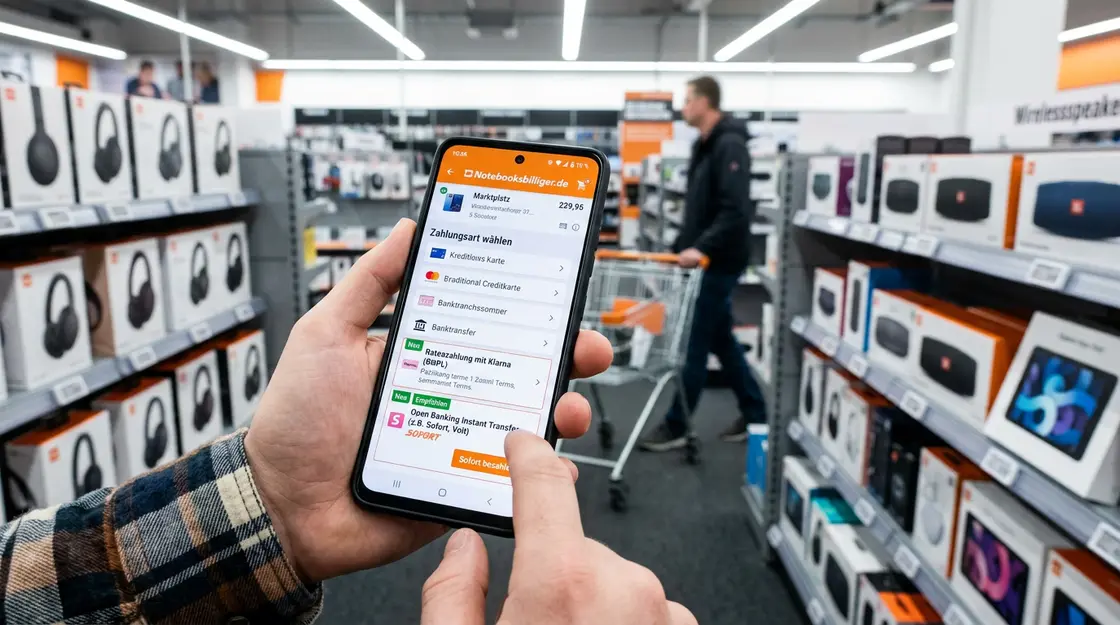 Smartphone-Checkout mit BNPL und Open Banking Optionen