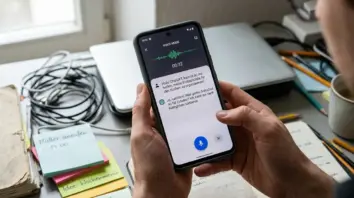 ChatGPT, App – ChatGPT App auf einem Smartphone mit aktivem Sprachmodus