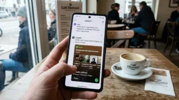 ChatGPT Apps, Integration Drittanbieter-Apps – ChatGPT Apps SDK mit Spotify-Integration direkt im Chat auf einem Smartphone