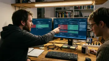 Cursor, Workspace Sharing – Zwei Entwickler arbeiten gemeinsam mit Cursor Workspace Sharing an einem Refactoring-Projekt
