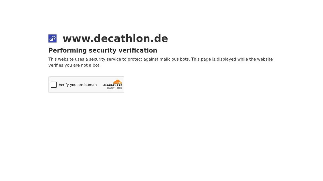 Decathlon Online-Shop Screenshot der Startseite