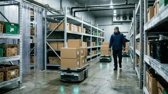 Fulfillment-Roboter in gekühlter Kommissionierung