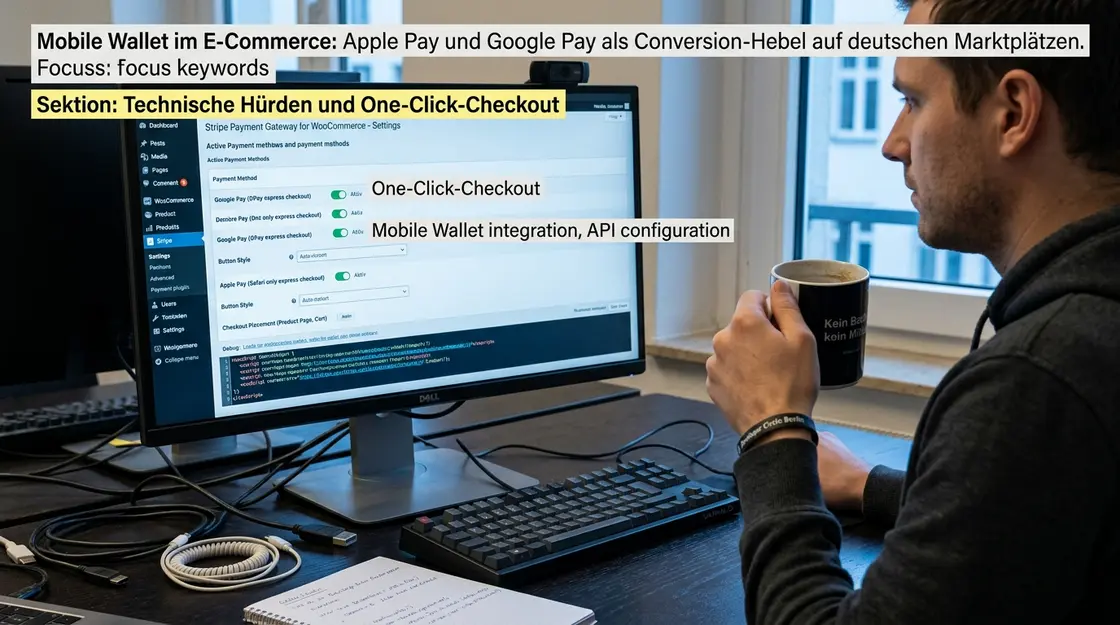 PSP-Dashboard mit aktivierter Google Pay und Apple Pay Payment-Integration