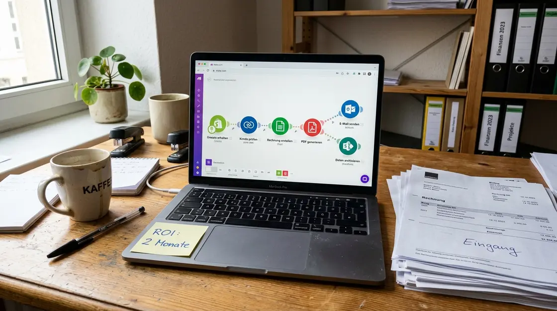 Make.com KI-Agenten Rechnungsautomatisierung KMU