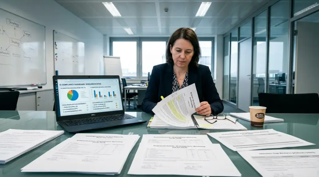 Schulungspflicht, KI-Kompetenz – Compliance-Beauftragte prüft KI-Schulungsnachweise für Audit nach EU AI Act