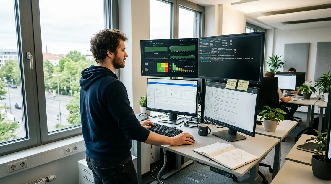 Entwickler führt kubectl rollout restart nach containerd-Sicherheitsupdate aus
