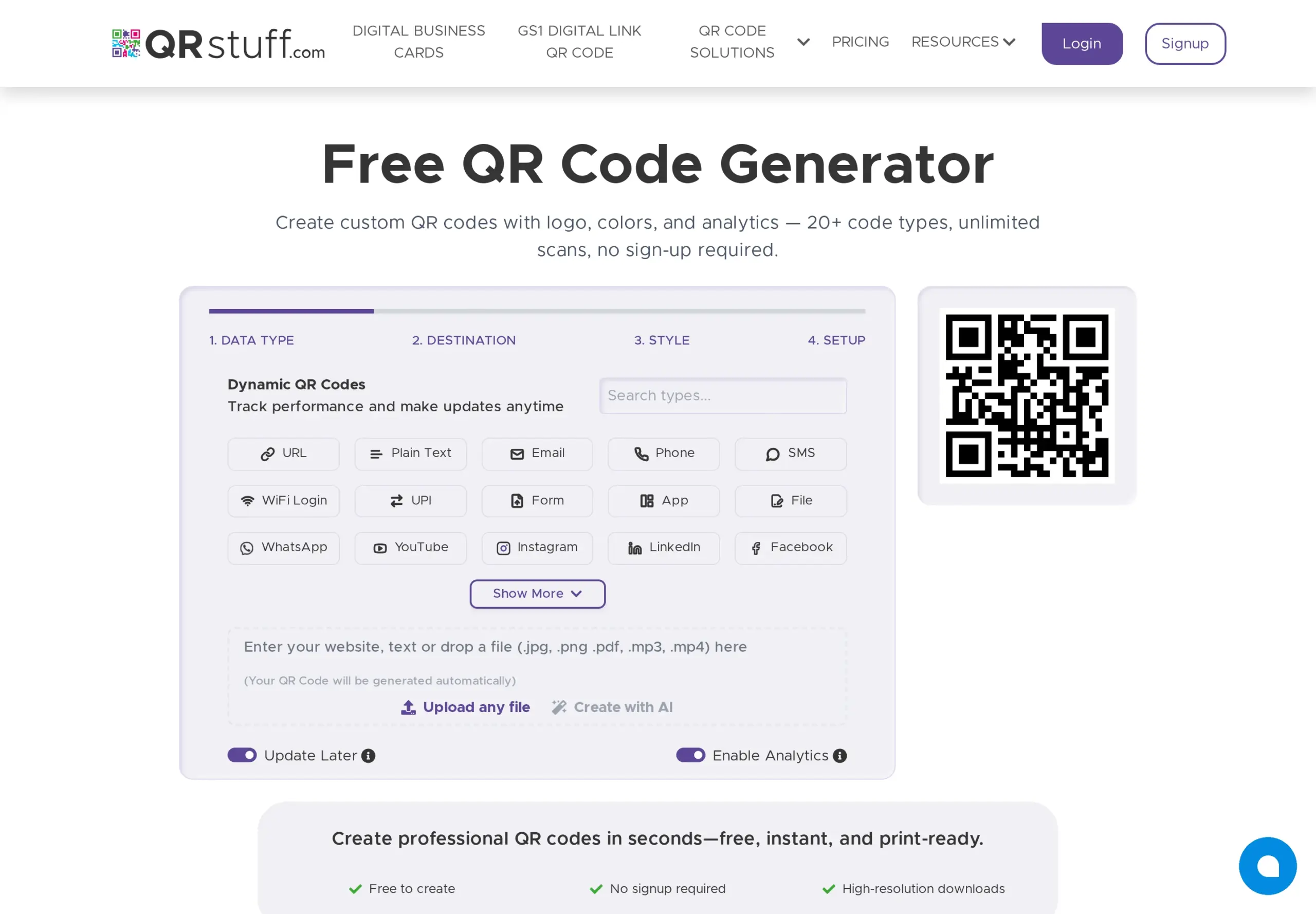 QR Stuff Screenshot – QR Code Generator