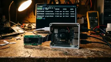 Raspberry Pi, lokale KI-Modelle – Raspberry Pi 5 als lokaler KI-Hub mit Docker Container Stack auf Werkbank
