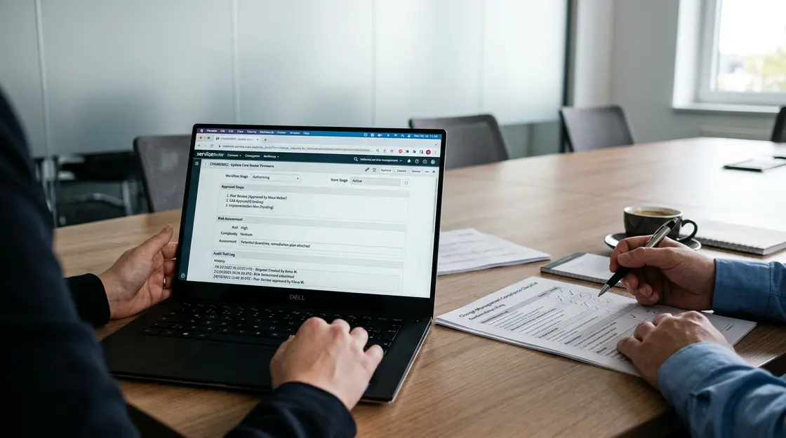 ServiceNow Change Control Audit Trail für ITSM Governance und Compliance