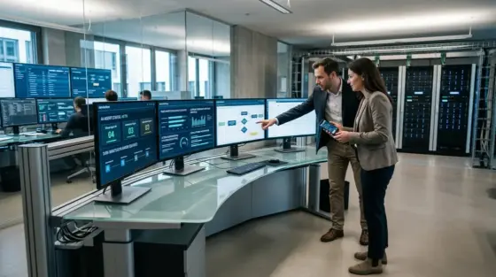 ServiceNow KI-Agenten, Enterprise Agents – ServiceNow KI-Agenten im Enterprise IT Operations Center mit Workflow-Dashboard