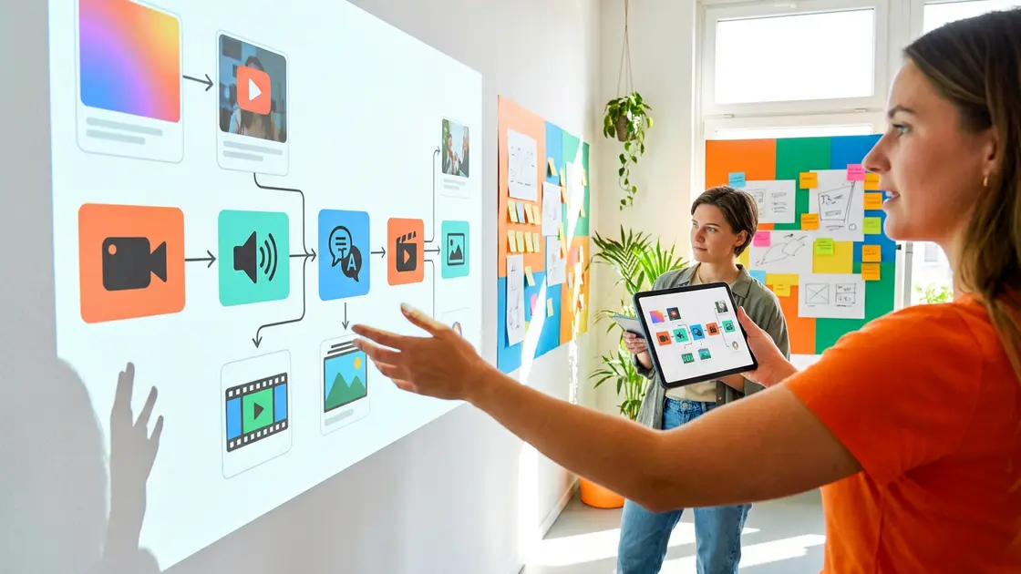 Nahaufnahme Smartphone mit Videoschnitt fuer Auto-Caption Workflow