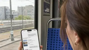 ChatGPT Apps, integrierte Services, Mobile Consumer – Person nutzt integrierte Services direkt im ChatGPT Apps SDK auf dem Smartphone im Zug