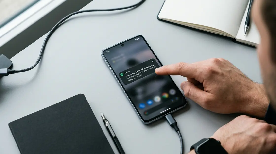 ChatGPT Scheduled Tasks Push Notification auf Android-Smartphone