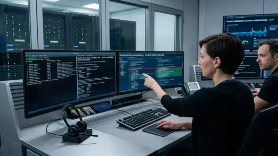 Debian, OpenSSL-Sicherheitslücke, Server-Härtung – Serverrack mit Terminal-Update während Debian OpenSSL-Sicherheitslücke behoben wird