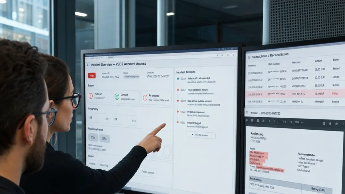 API-Konfigurationsfehler als Ursache für Datenleck bei Fintech sichtbar auf Dashboard