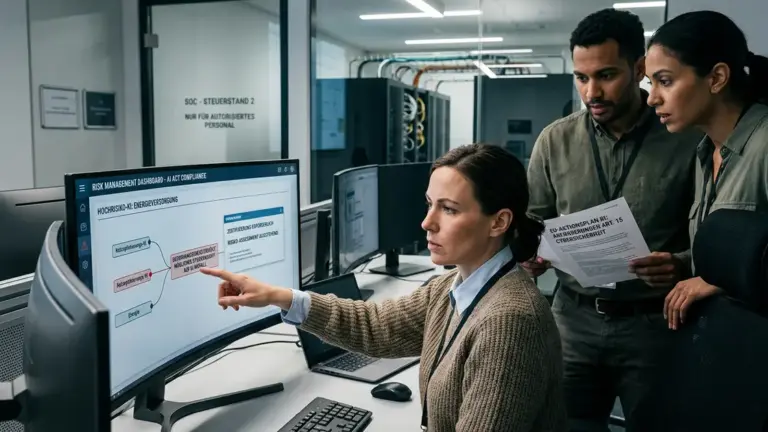 EU-Aktionsplan KI, Cybersicherheit, Hochrisiko-KI – Compliance-Team prüft EU-Aktionsplan KI für Cybersicherheit in Hochrisiko-Sektoren