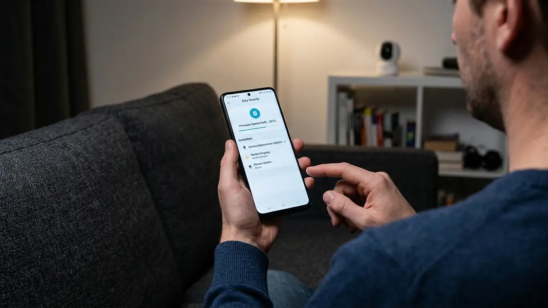 Firmware-Update Fortschrittsanzeige in der Eufy-App nach Sicherheitskameras-Schwachstelle