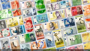 Collage der zehn von der EZB ausgewählten Entwürfe für neue Euro-Banknoten
