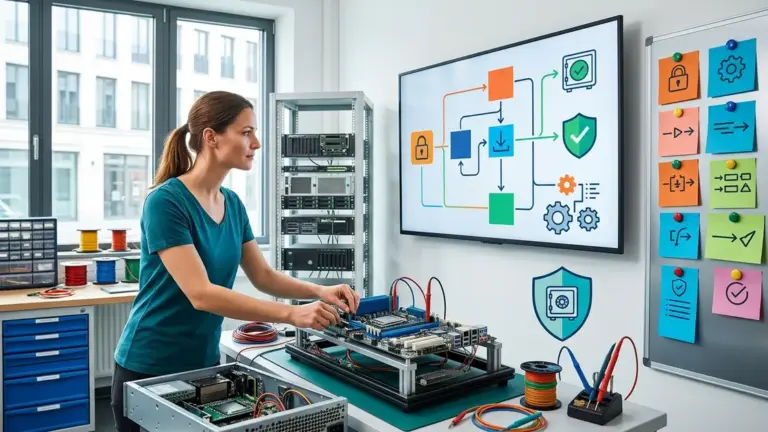 Firmware, Linux, UEFI – Firmware-Update an einem Linux-Mini-PC mit UEFI-Chip auf der Werkbank