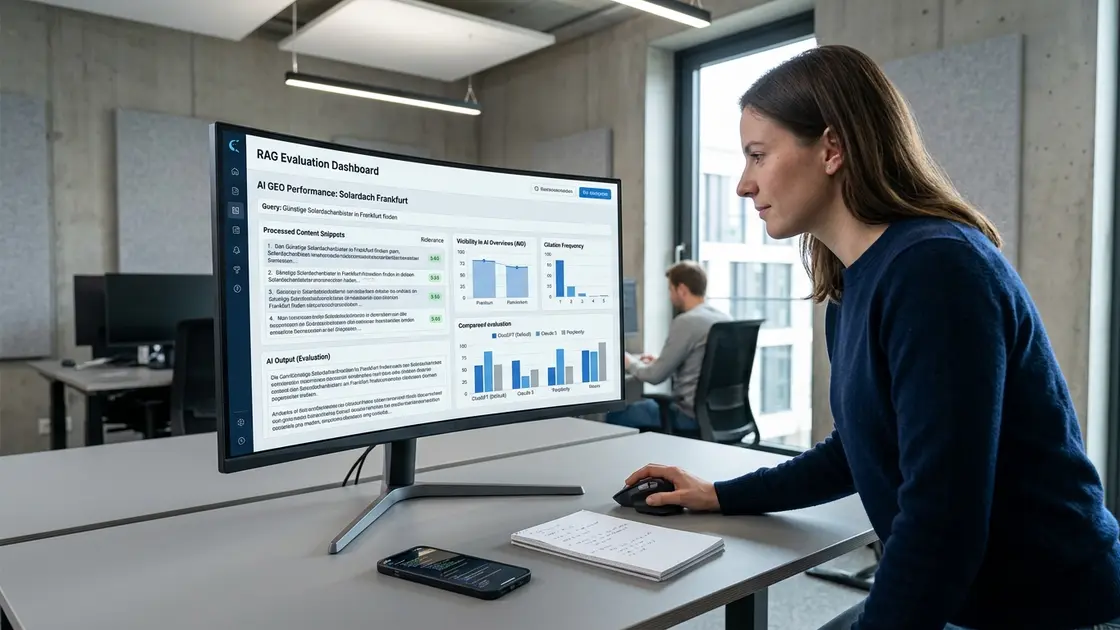 Nahaufnahme einer Analyse von GEO Linkbuilding Signalen und Entitäten-Erwähnungen