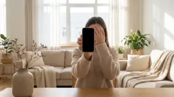 Google Selfie Konto: Smartphone-Kamera bei einer freiwilligen Kontoprüfung