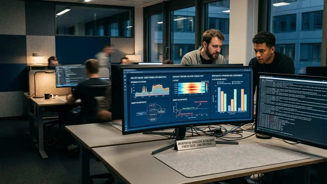 KI-Editoren, Agenten-Entwicklung, Feature Delivery – Drei KI-Editoren parallel auf einem Bildschirm im Vergleich