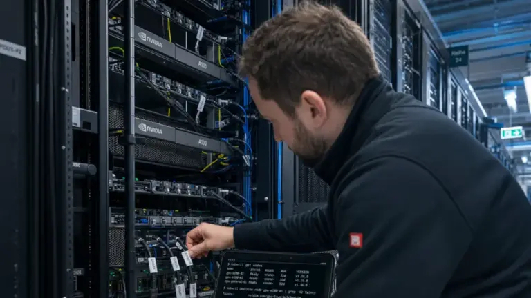 Kubernetes 1.36, Cluster-Scheduling, Taints – Admin prüft GPU-Server im Rack für Kubernetes 1.36 Cluster-Scheduling