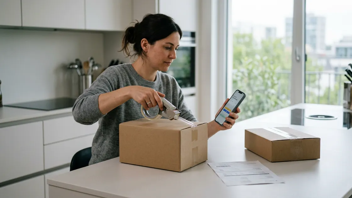 Online-Shop Retoure Lieferung Smartphone