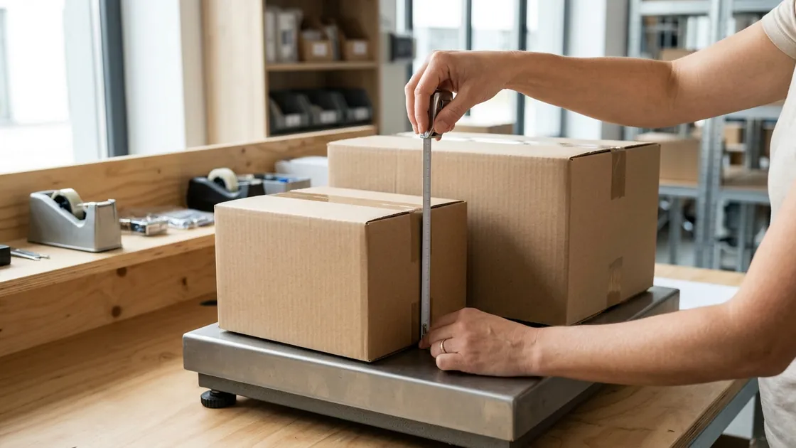 DHL Pakete Logistik: Kartons werden vor dem Versand auf Größe und Handling geprüft
