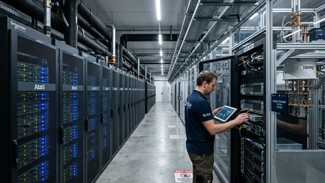 Serverhalle mit Hochleistungsrechnern als Symbol für die Jülicher Quanteninfrastruktur