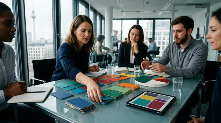 Werbemarkt: Marketingteam plant Online Werbung und Medienbudgets