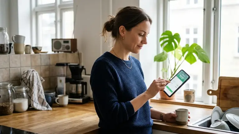 Wero Abonnements: Frau bestätigt wiederkehrende Zahlung per Banking-App